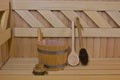 Sauna detail Royalty Free Stock Photo