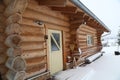 Sauna is healthy. Finnish sauna with hot dry steam Royalty Free Stock Photo