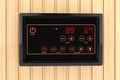 Sauna Heater Control Temperature Regulation Sensor Display. 3d Rendering Royalty Free Stock Photo