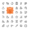 Sauna Icon set. Vector Illustration