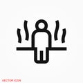 Sauna icon vector sign symbol for design