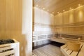 Sauna interior in luxury spa center Royalty Free Stock Photo