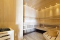 Sauna interior in luxury spa center