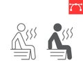 Sauna line and glyph icon