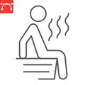 Sauna line icon