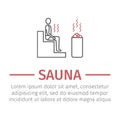 Sauna line icon. Vector sign.