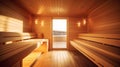 The Sauna room of a beautiful bright modern style house. AI Generated Royalty Free Stock Photo