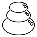 Sauna round stones icon, outline style