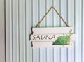 Sauna sign Royalty Free Stock Photo