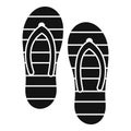 Sauna slippers icon, simple style