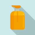 Sauna soap dispenser icon, flat style