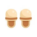 Sauna soft slippers icon flat isolated vector