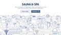 Sauna Spa Banner Design Royalty Free Stock Photo