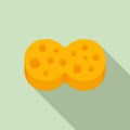 Sauna sponge icon, flat style