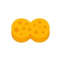 Sauna sponge icon flat isolated vector