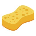 Sauna sponge icon, isometric style