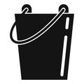 Sauna steel bucket icon, simple style Royalty Free Stock Photo