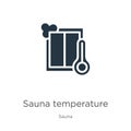 Sauna temperature icon vector. Trendy flat sauna temperature icon from sauna collection isolated on white background. Vector