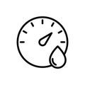 Sauna termometer outline vector icon