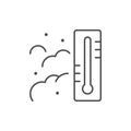 Sauna thermometer line outline icon