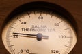Sauna thermometer made of wood