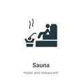 Sauna vector icon on white background. Flat vector sauna icon symbol sign from modern hotel and restaurant collection for mobile