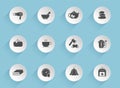 sauna vector icons