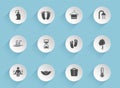 sauna vector icons