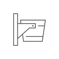 Sauna water bucket line icon