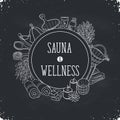 Sauna poster template