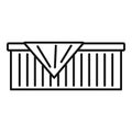 Sauna wood bench icon, outline style