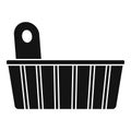 Sauna wood pot icon, simple style Royalty Free Stock Photo