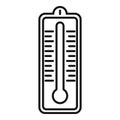 Sauna wood thermometer icon, outline style