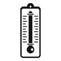 Sauna wood thermometer icon, simple style Royalty Free Stock Photo