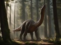 The sauropod was a mighty big critter, bigger than anything you ever saw. It had a long neck