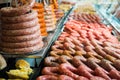 Sausage assort on counter