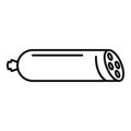 Sausage banger icon, outline style