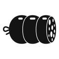 Sausage banger icon, simple style