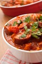 Sausage and Bean Stew Close Up Royalty Free Stock Photo