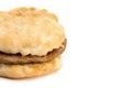 Sausage Biscuit Breakfast Sandwich Royalty Free Stock Photo
