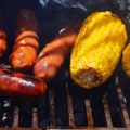 Sausage and corn barbacue