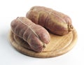 Sausage Cotechino on cutting board Royalty Free Stock Photo