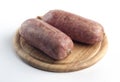 Sausage Cotechino on cutting board Royalty Free Stock Photo