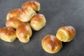 sausage in the dough homemade pastries, rich bagels stuffed Royalty Free Stock Photo