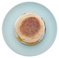 Sausage Egg and Cheese Breakfast Sandwich Royalty Free Stock Photo