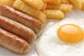 Sausage Egg and Chips Royalty Free Stock Photo