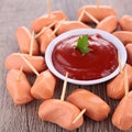 Sausage finger food Royalty Free Stock Photo