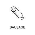 Sausage flat icon or logo for web design.