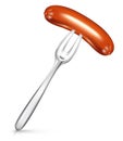 Sausage on the fork