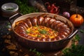 Sausage grill photo. Generate Ai